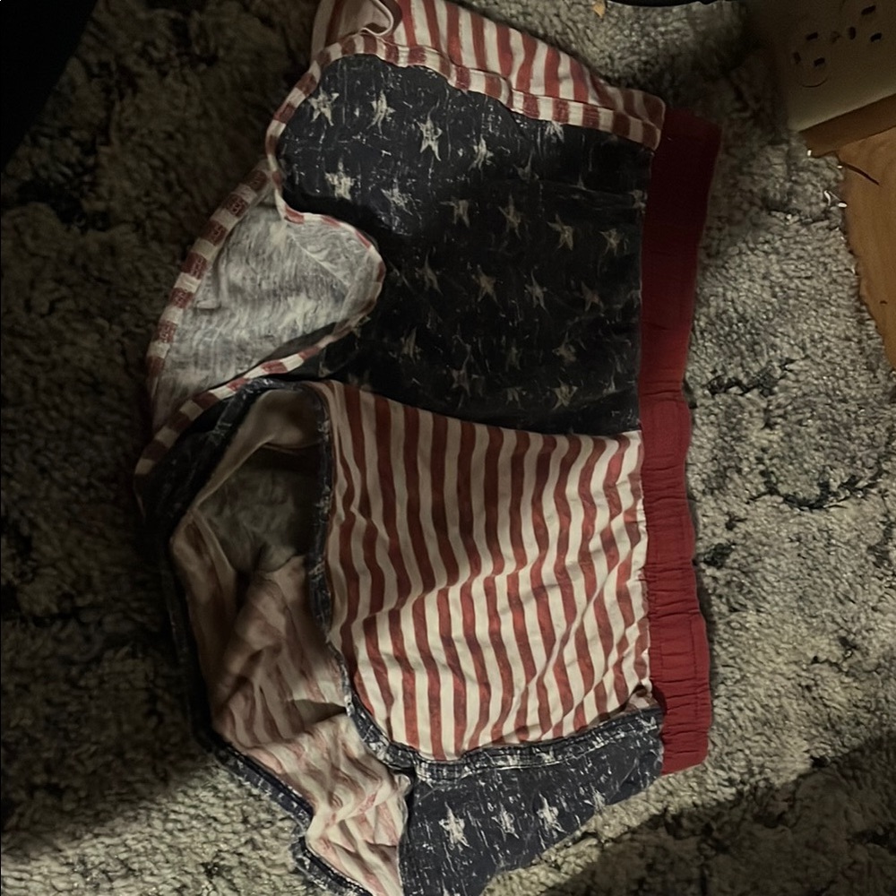 American Flag Patterned Shorts